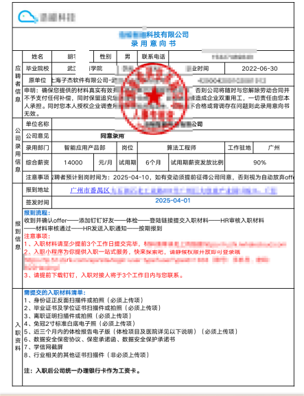 学员Offer