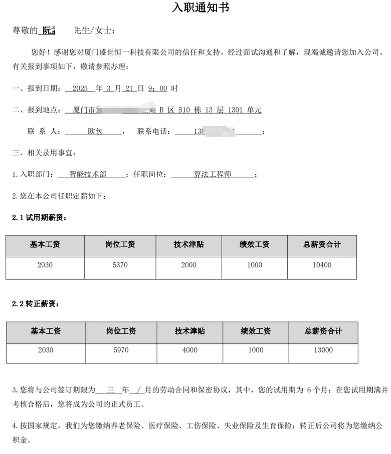 学员Offer
